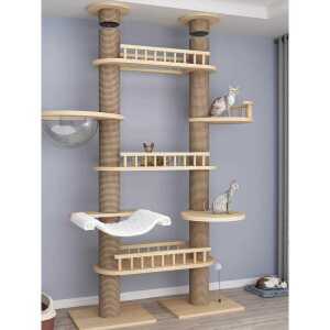 대형 캣타워 캣폴 원목 캣츠 점프대 타워