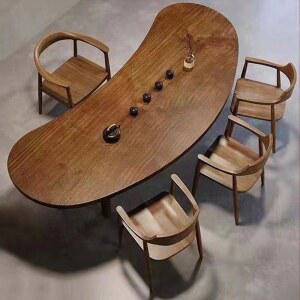 우드슬랩 테이블 둥근 식탁 식당 커피숍 디자인필링 100x60x75/두께 140x70cm