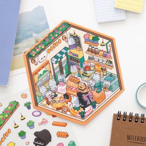 [민화샵] 방꾸미기 스티커 대형 다꾸 3D 입체 스티커북 감성 취미 다이어리 용품 집꾸미기