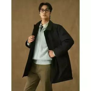 [빈폴] 일체형 울 다운 카코트 - 블랙 (BC4X30CD55)