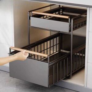 주방 싱크대 선반 양념장 수납함 싱크대양념장 양념통 레일