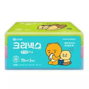 크리넥스 여행용티슈 카카오프렌즈 70매*3입