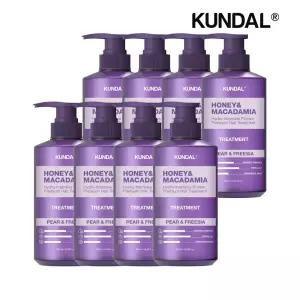 [쿤달]쿤달 허니 앤 마카다미아 단백질 트리트먼트 페어앤프리지아 500ml x8개
