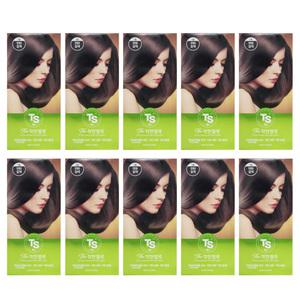 TS 더착한염색 7호 티에스 염색약 연한갈색 10개