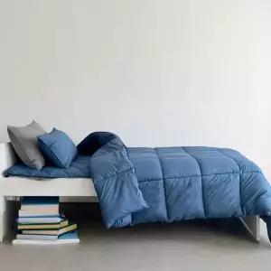 플로티나 차렵이불 세트 4P - 싱글 네이비 향균 사계절 침구 폭신 포근