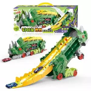 [보리보리/데일리데이지]트리케라톱스 다이노 변신 트럭 캐리어 공룡변신 미니카 수납 자동차 장난감