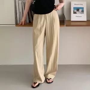 (MADE/3시원함/입은듯안입은듯/쿨와샤원단) 카이덴 핀턱 와이드 쿨 와샤 슬랙스 ps5191