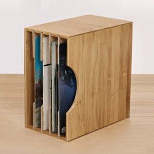 레코드판 수납장 내추럴