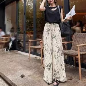 빅사이즈 배기팬츠 면 밴딩바지 배기 허리밴딩 세미