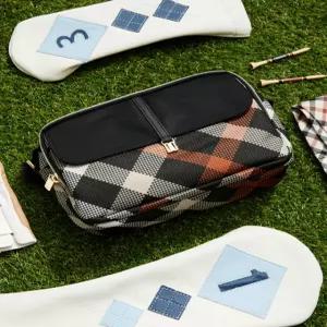 닥스 골프 여성 25FW [ONLINE EXCLUSIVE] 블랙믹스 시즌백 체크 플랩 크로스백 DNGF5F962BA