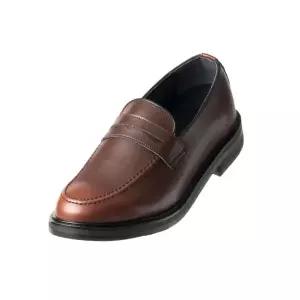 천연소가죽 브라운 키높이 페니로퍼 게릭 5cm