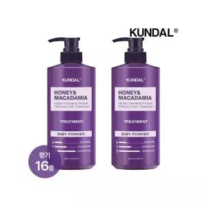 [쿤달]쿤달 허니 앤 마카다미아 단백질 트리트먼트 500ml x2개(향 16종 택 1)