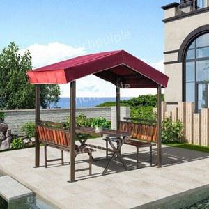 야외지붕 벤치 정자 테라스 펜션 공원 천정 레드 원두막 평상