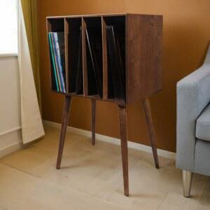 LP수납장 앨범 캐비닛 거실 정리함 틈새 수납장 원목 레코드 잡지