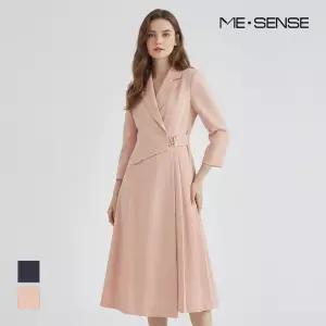 [미센스] 로고장식옆주름 원피스_MB43OPM182Z