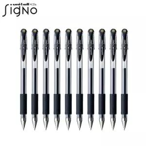 UNI 유니볼 시그노펜(0.38mm)UM-151 블랙색상 10자루캡형볼펜 젤펜 겔잉크볼펜