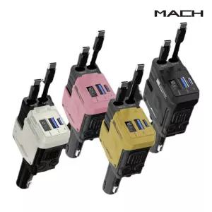 MACH A1 4IN1 차량용 고속 충전기 시거잭 C타입 애플타입 동시 4대충전 12V 24V 아이폰 갤럭시 게임기 에어