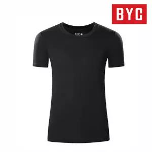 [BYC]BYC 보디히트 뉴베이직 남성 반팔티 블랙 겨울 발열 내복 상의 S0199