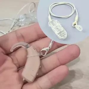 보청기 분실 방지 목걸이 실리콘 고리 고정 끈 싱글 더블 스트랩 옷감 클립 줄 집게