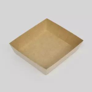 샌드위치 케이스 몸통 (수입) DRP-4 크라프트 BOX 500개 포장 종이 도시락 트레이