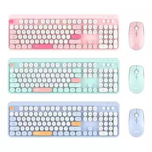 장패드준다 앱코 WKM01 무선 키보드 마우스 세트 블루