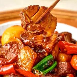 [국내산 한돈] 가마솥 한돈 순살 뼈없는 꽃돼지 갈비찜 600gx2팩