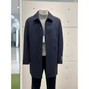 [바쏘옴므]WSZ4CJ24 네이비 울 캐시미어 구스다운 내피 반 코트