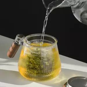 보이차 거름망 유리컵 홍차 걸름망 내열 투명 머그 400ml