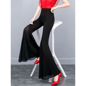 고고장구 난타복 아랑 공연바지 부츠컷 메쉬 댄스 나팔바지