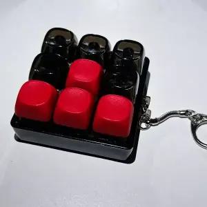 9키 키보드 키링 LED 키캡 딸깍이 피젯토이 손 장난감