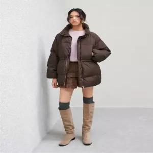 [LAP] 덕 하이넥니트배색 힙기장 다운 AR4ENB61