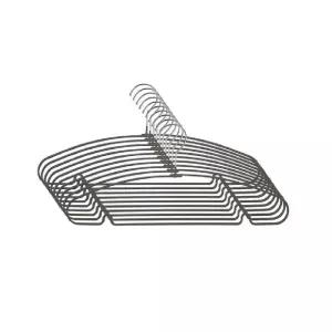 논슬립 코팅 옷걸이 차콜 10개입/상의 반팔 후드티 가벼운 튼튼한 슬림 가정용 매장용 업소용 옷가게 빨래