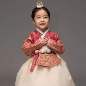 중전 - 홍아당의 날개베이지 아동한복 남아