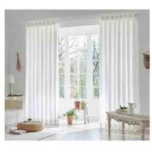 뷰하우스 암막 커튼 원톤 핀형 특대형 스노우화이트