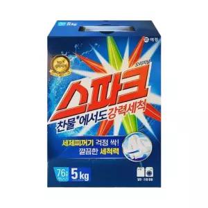스파크 찬물에 잘녹는 세탁세제 일반 드럼 겸용 오리지널 카톤 5kg