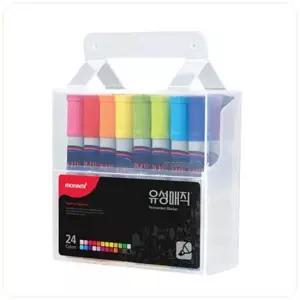 유성매직펜 모나미 유성매직 사각닙 24색 1개