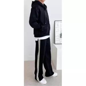 남자 커플 오버핏 투웨이 후드 집업 점퍼+테잎 라인 트랙 팬츠 츄리닝세트 운동복