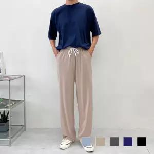 젝티 남자 아이스 세미 와이드 팬츠 sd-230430m 핏 통바지 쿨원단