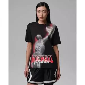 조던 스포츠 헤리티지 여성 드라이 핏 그래픽 티셔츠 - 블랙/인프라레드 23 IO8723-010