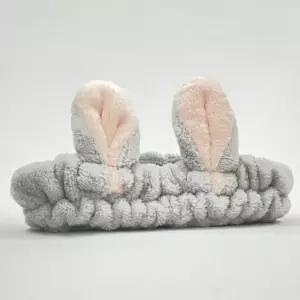 래빗 머리고정 토끼 세안밴드 그레이/고급스러운헤어밴드/고무줄형헤어밴드/토끼귀밴드/동물귀헤어밴드