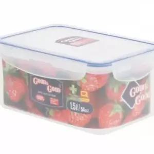 밀폐용기 1.5L 음식보관통 투명밀폐용기 사각플라스틱