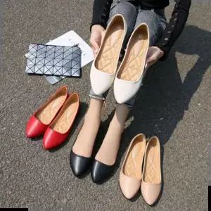 좋은쿠션감 여성 소프트 폭신폭신 플랫슈즈 빅사이즈 무지 플랫