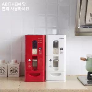 원터치 계량쌀통 대용량 계량 쌀보관함 쌀독 쌀보관함