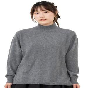 [고비] 캐시미어 100% 하이넥 스웨터 칼라1K-그레이 MIX 사이즈M