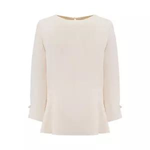 [올리비아하슬러] 올리비아하슬러 크림 페플럼 라운드넥 블라우스_OHCMBL101