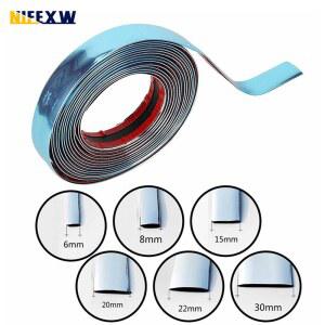 /5M 크롬 몰딩 트림 자동차 도어 프로텍터 스티커 스트립 범퍼 그릴 충돌 방지 테이프 엣지 가드 플레이트