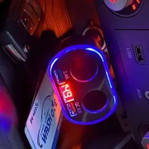 차량용고속충전기 차량용 시가잭 4구 12~24V겸용 각도 조절 자동차 멀티탭 고속충전