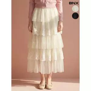 [하프클럽/]여성 플라워 레이스 캉캉 밴딩 스커트