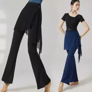 여성 댄스복 쉬폰 스커트 팬츠 치마 레깅스 바지 라인댄스복