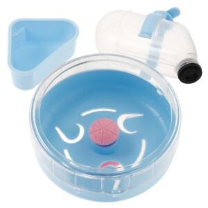 1세트 소형 애완동물 런닝 휠 사료 그릇 물병 ABS 재사용 가능 햄스터/저빌 케이지 액세서리 운동 환경 용